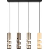 Trio Stream 364000417 beige met koffie bruine hanglamp