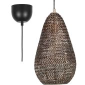 Trio Ziva 365300104 bronzen hanglamp van gevlochten metaal