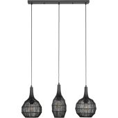 Trio Soraya 365400332 zwarte hanglamp van metaaldraad