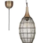 Trio Soraya 365420104 brons kleurige hanglamp van metaaldraad