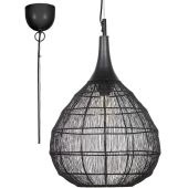Trio Soraya 365440132 mat zwarte hanglamp van metaaldraad