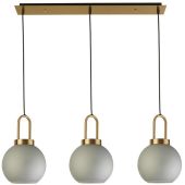 Searchlight Snowdrop 36632-3AC messing hanglamp met mat glas