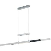 Trio Trajan 375310505 zwart met aluminium kleurige hanglamp