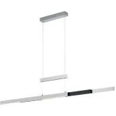 Trio Trajan 375310505 zwart met aluminium kleurige hanglamp