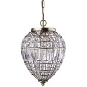 Searchlight Pineapple 3991AB hanglamp met kristalglas