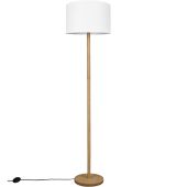 Trio Korba 401200101 vloerlamp van hout en textiel