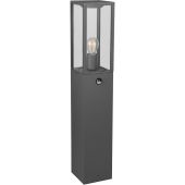 Trio Garonne 401869142 antraciet grijze paallamp met bewegingsmelder