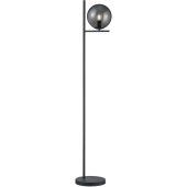 Trio Pure 402000142 antraciet grijze vloerlamp met rookglas