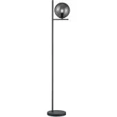 Trio Pure 402000142 antraciet grijze vloerlamp met rookglas
