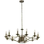 Searchlight Ascot 41312-12AB antiek bronzen twaalf lichts kroonluchter