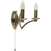 Searchlight Ascot 41312-2AB antiek bronzen wandlamp
