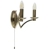 Searchlight Ascot 41312-2AB antiek bronzen wandlamp
