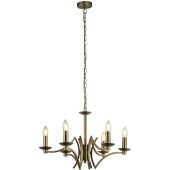Searchlight Ascot 41312-6AB antiek bronzen zes lichts kroonluchter