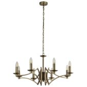 Searchlight Ascot 41312-8AB antiek bronzen acht lichts kroonluchter