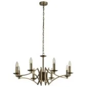 Searchlight Ascot 41312-8AB antiek bronzen acht lichts kroonluchter