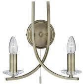 Searchlight Ascona 4162-2AB antiek bronzen wandlamp