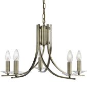 Searchlight Ascona 4165-5AB antiek bronzen kroonluchter