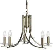 Searchlight Ascona 4165-5AB antiek bronzen kroonluchter
