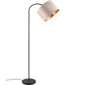 Trio Julieta 419090144 zwarte vloerlamp met fluwelen kap
