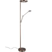 Trio Barrie 424210304 oud bronzen uplighter met leeslamp