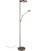 Trio Barrie 424210304 oud bronzen uplighter met leeslamp