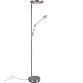 Trio Barrie 424210307 staal kleurige uplighter met leeslamp