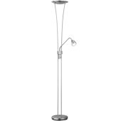 Trio Arizona 426410207 staal kleurige uplighter met leeslamp
