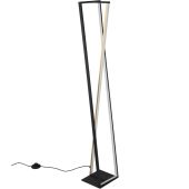 Trio Edge 426810132 zwart met messing vloerlamp