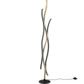 Trio Blaze 441210308 mat messing gebogen vloerlamp