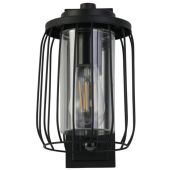 Searchlight Reed 44610BK-PIR zwarte buitenlamp met bewegingsmelder