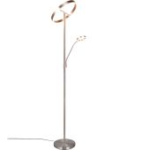 Trio Willis 449510207 staal kleurige uplighter met leeslamp