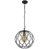 Searchlight Finesse 4511-1BK zwart met goud kleurige hanglamp