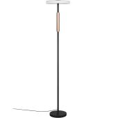 Trio Celeste 454910165 koffiebruine vloerlamp met wit glas