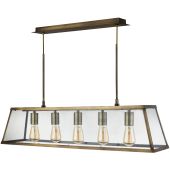 Searchlight Voyager 4614-5AB antiek brons kleurige hanglamp