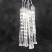 Konstsmide 24V koppelbaar LED systeem 2,4m zes tubes met sneeuw-effect 4615-103