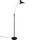 Trio Traveller 463400180 zwart met gouden vloerlamp