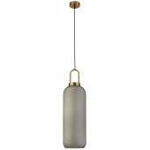 Searchlight Pipette 46641-1AC messing hanglamp met mat glas