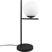 Trio Pure 502000132 mat zwarte tafellamp met opaal glas