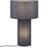 Trio Bale 505200112 tafellamp van blauw textiel