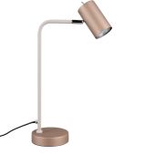 Trio Marley 512400165 creme met koffiebruine tafellamp