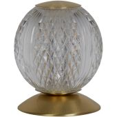 Searchlight Allure EU51482SB messing tafellamp met acryl bol