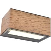 Lutec Gemini 5189135118 hout kleurige buitenlamp