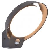 Lutec Polo 5205702118 mat zwarte wandlamp met bewegingsmelder