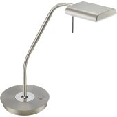Trio Bergamo 520910107 staal kleurige bureaulamp