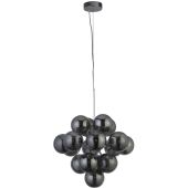 Searchlight Berry 52131-17SM hanglamp met 17 rookglazen bollen