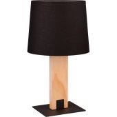 Trio Rahul 547610232 houten tafellamp met zwarte kap