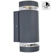 Lutec Focus 5604023118 antraciet grijze wandlamp met dag nacht sensor