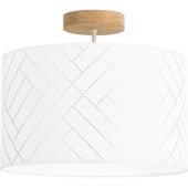 Britop Punto 56049174 witte plafonniere met eikenhout
