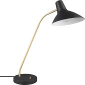 Trio Traveller 563400180 zwart met goudkleurige tafellamp
