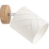 Spot Punto 56749174 eikenhouten spot met witte kap